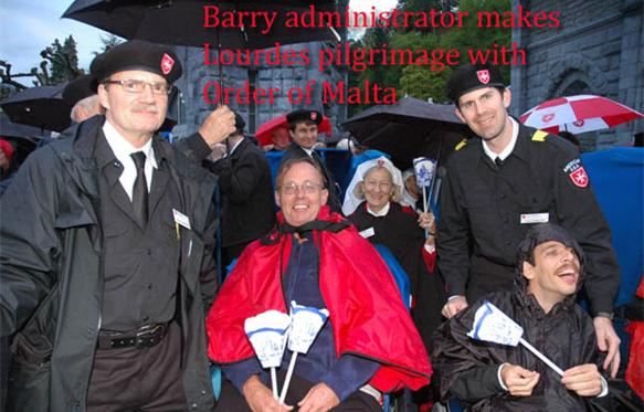 Barry administrator makes Lourdes pilgrimage with Order of Malta